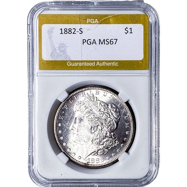 1882-S Morgan Silver Dollar PGA MS67
