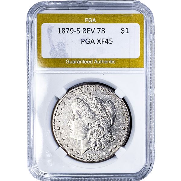 1879-S REV 78 Morgan Silver Dollar PGA XF45