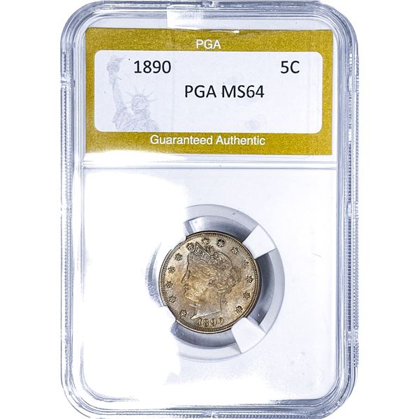 1890 Liberty Victory Nickel PGA MS64