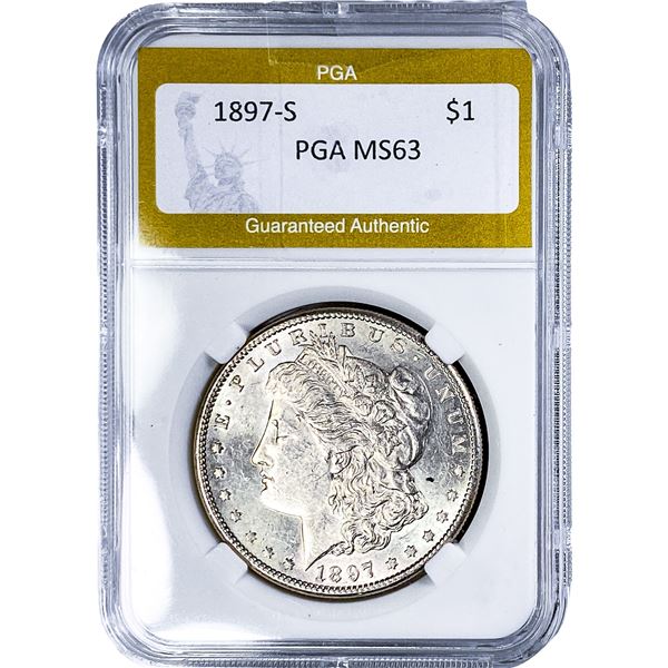 1897-S Morgan Silver Dollar PGA MS63