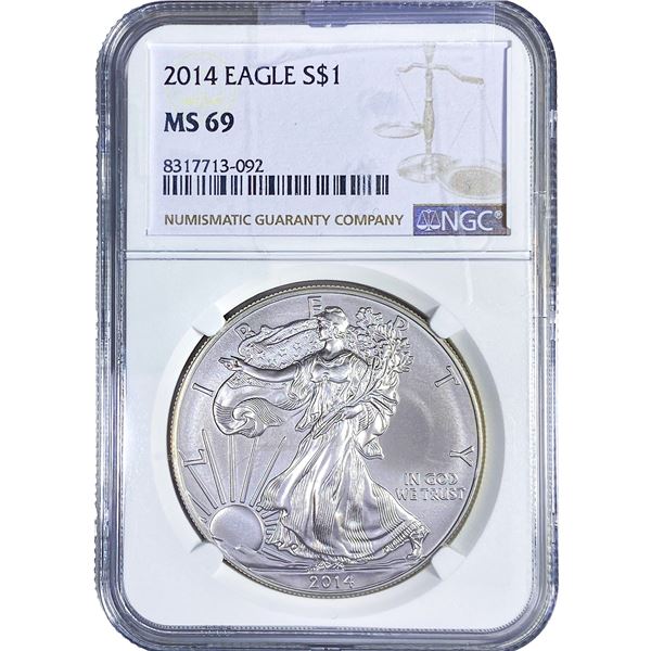 2014 Silver Eagle NGC MS69