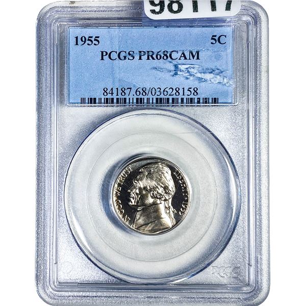 1955 Jefferson Nickel PCGS PR68 DCAM