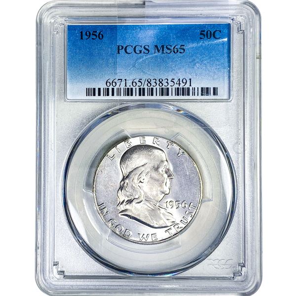 1956 Franklin Half Dollar PCGS MS65