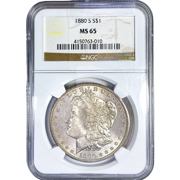 1880-S Morgan Silver Dollar NGC MS65