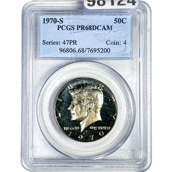 1970-S Kennedy Half Dollar PCGS PR68 DCAM