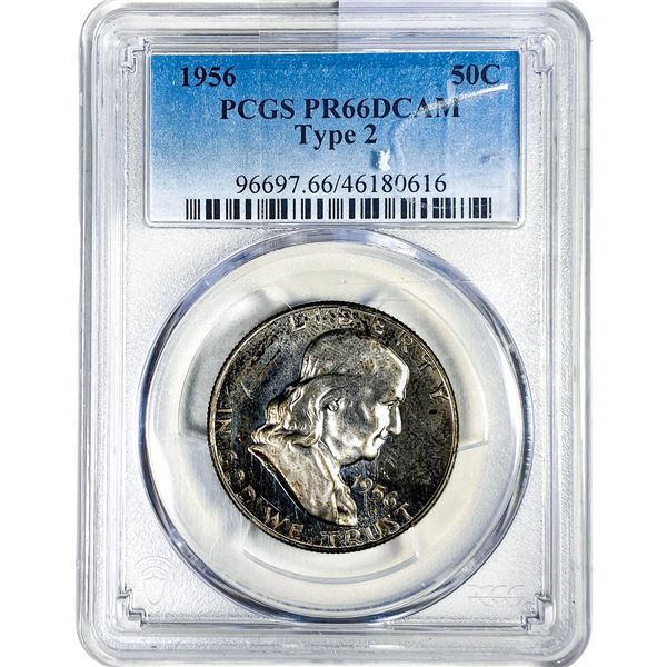 1956 Franklin Half Dollar PCGS PR66 DCAM