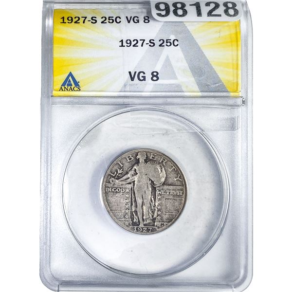 1927-S Standing Liberty Quarter ANACS VG8