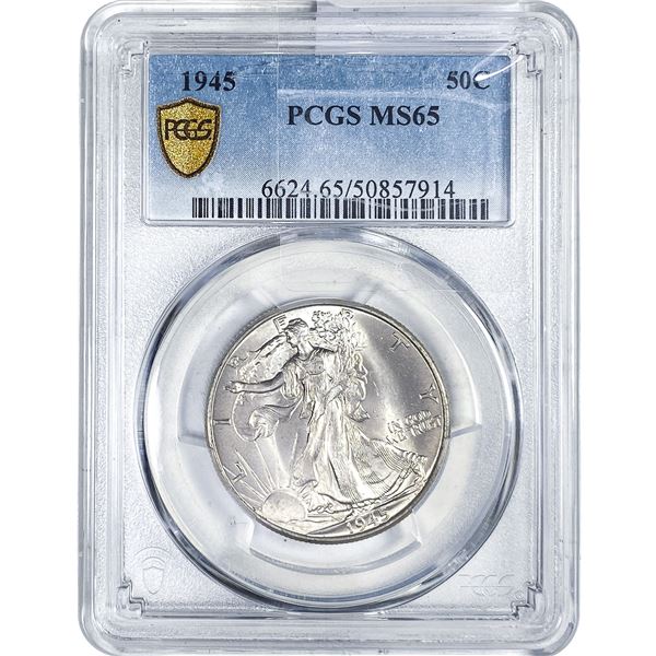 1945 Walking Liberty Half Dollar PCGS MS65