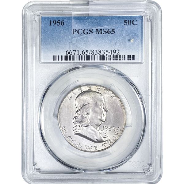 1956 Franklin Half Dollar PCGS MS65