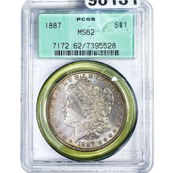 1887 Morgan Silver Dollar PCGS MS62