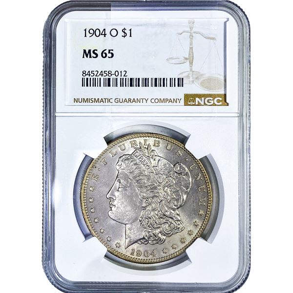1904-O Morgan Silver Dollar NGC MS65