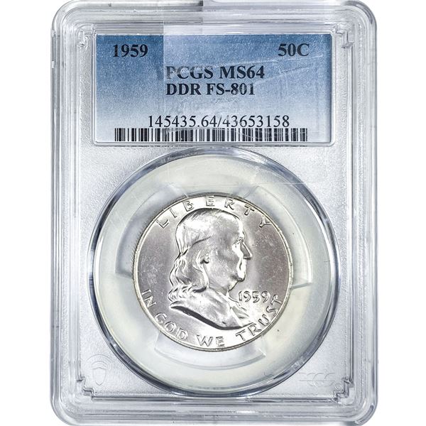 1959 Franklin Half Dollar PCGS MS64