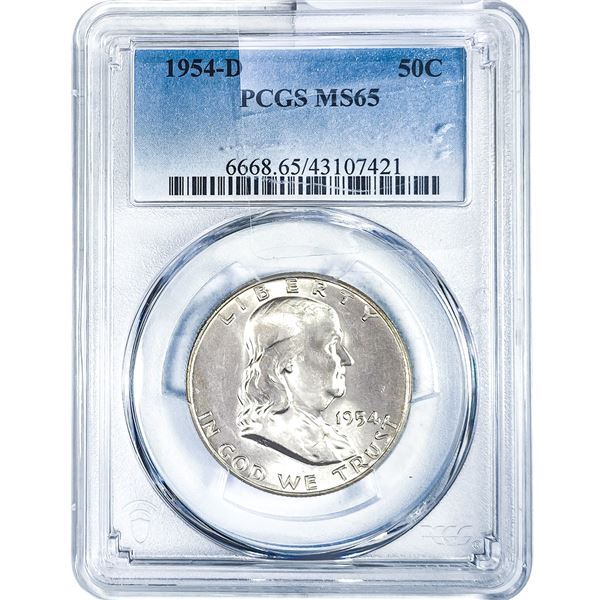 1954-D Franklin Half Dollar PCGS MS65