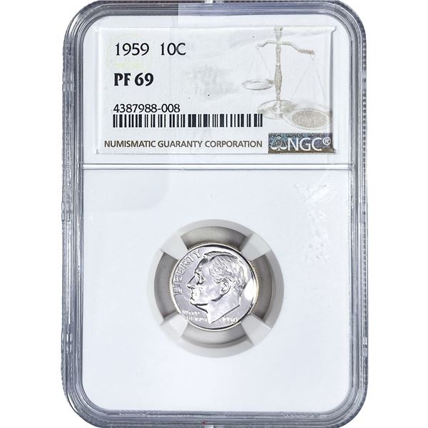 1959 Roosevelt Cent NGC PF69