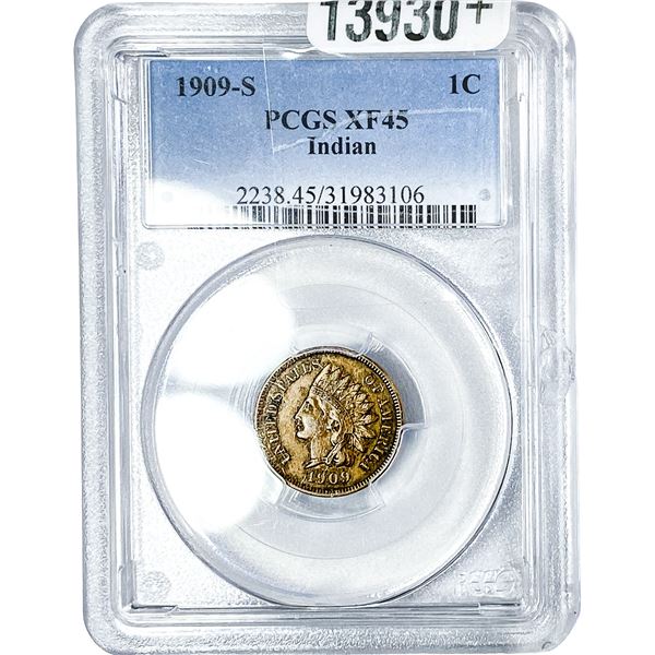 1909-S Indian Head Cent PCGS XF45