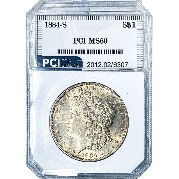 1884-S Morgan Silver Dollar PCI MS60