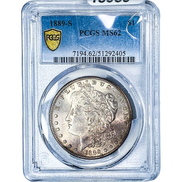 1889-S Morgan Silver Dollar PCGS MS62
