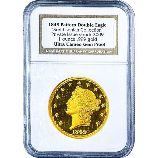 1849 Pattern Double Eagle 1oz NGC G Ultra Cameo