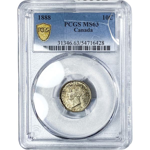 1888 10C Canada PCGS MS63