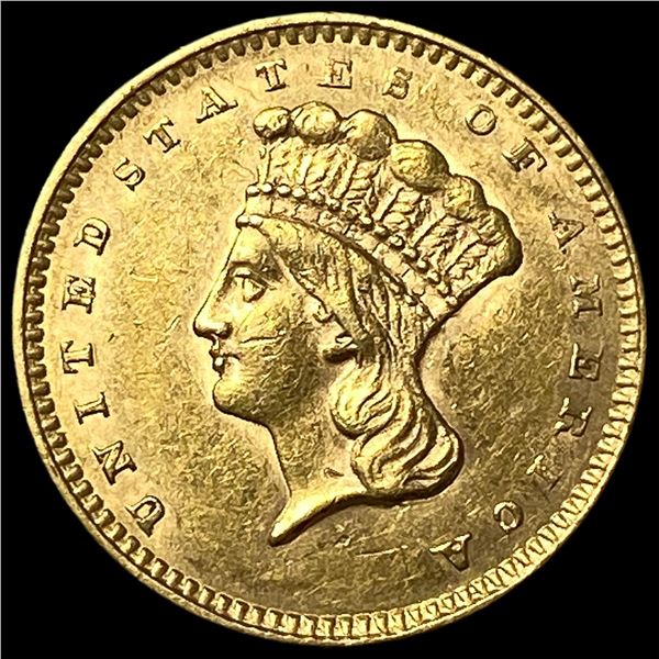 1857 Gold $1 Indian Head Type 3 UNCIRCULATED