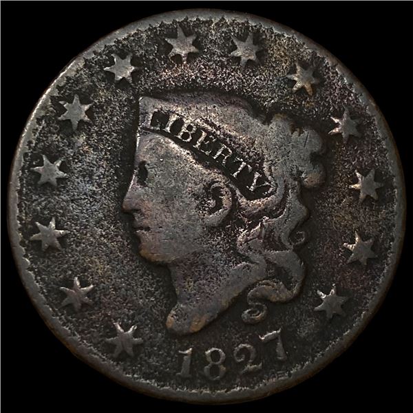 1827 Coronet Head Large Cent LIGHTLY  CIRCULATED