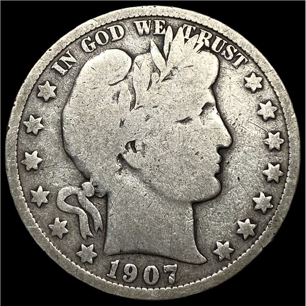 1907-O Silver Barber Half Dollar LIGHTLY  CIRCULATED