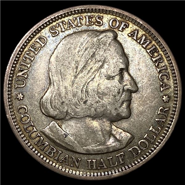 1893 Silver Columbian Expo Half Dollar NEARLY UNCIRCULATED