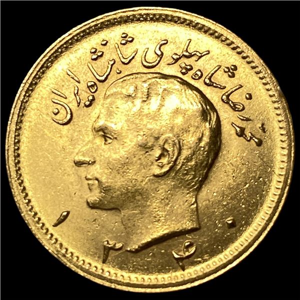 Iran 1 Pahlavi Gold Coin GEM BU