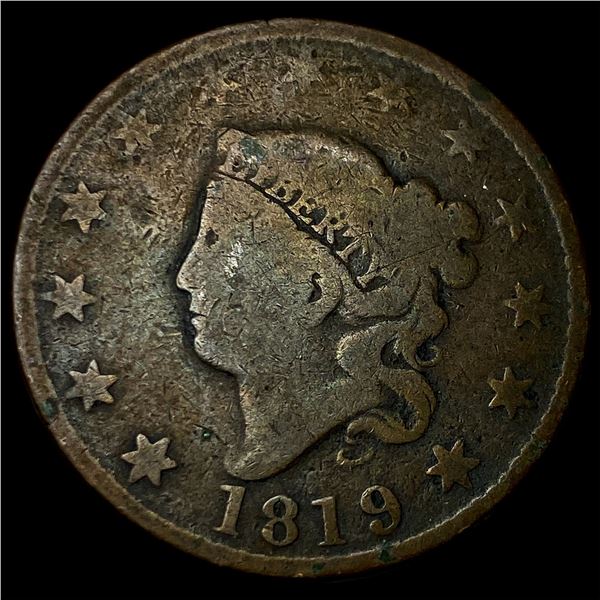 1819 Coronet Head Large Cent NICELY  CIRCULATED