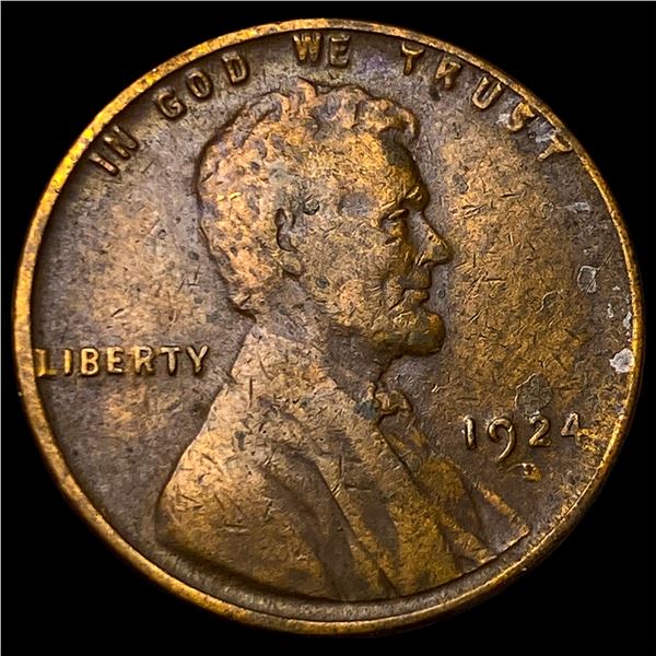 1924-D Lincoln Wheat Cent NEARLY UNCIRCULATED