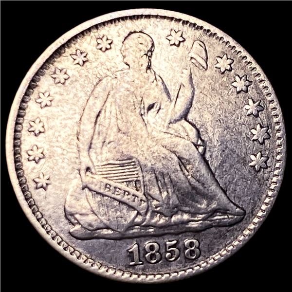 1858 Silver Seated Liberty Half Dime LIGHTLY  CIRCULATED