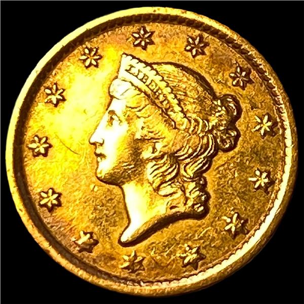 1852-O Gold $1 Liberty Head Type 1 CLOSELY  UNCIRCULATED