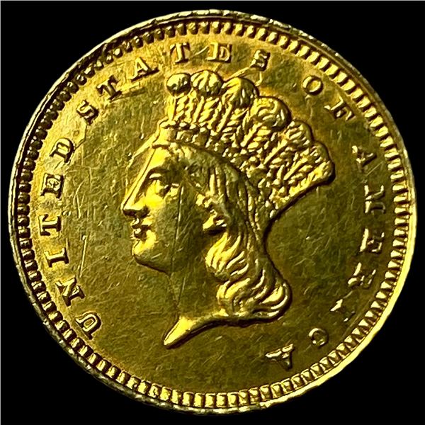 1861 Gold $1 Indian Princess Type 3  UNCIRCULATED