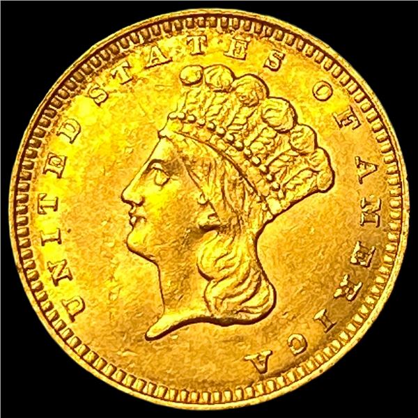 1862 Gold $1 Indian Princess Type 3 CLOSELY  UNCIRCULATED