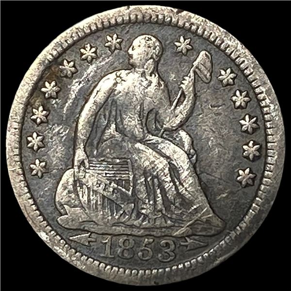 1853-O Silver Seated Liberty Half Dime ABOUT  UNCIRCULATED
