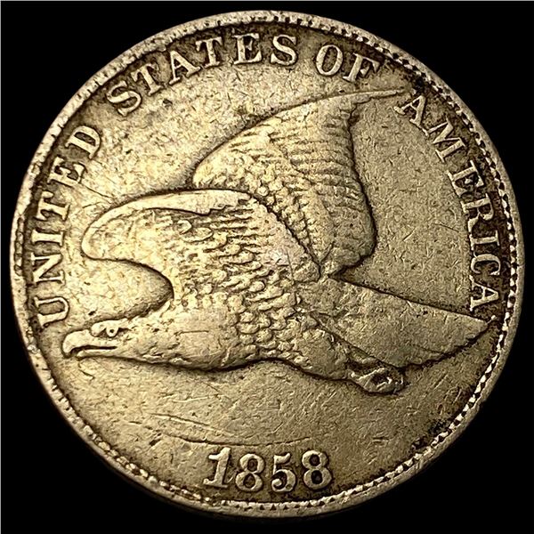 1858 Flying Eagle Cent NEARLY UNCIRCULATED