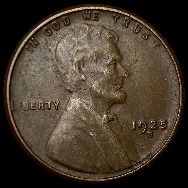 1925-S Lincoln Wheat Cent NEARLY UNCIRCULATED