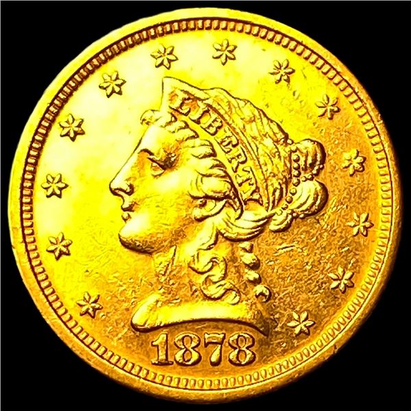 1878-S Gold $2.5 Liberty Head Quarter Eagle  CLOSELY UNCIRCULATED