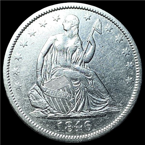 1846-O Silver Seated Liberty Half Dollar  CHOICE AU