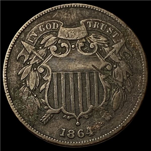 1864 Two-Cent Piece ABOUT UNCIRCULATED