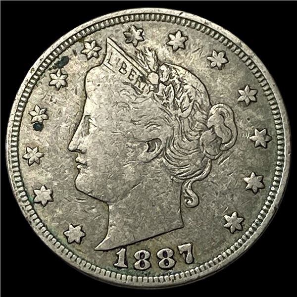 1887 Liberty Head Nickel ABOUT UNCIRCULATED