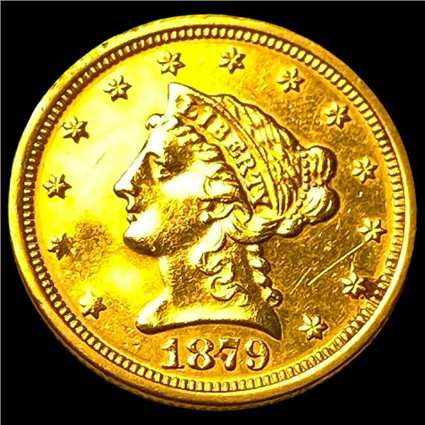 1879-S Liberty Head Gold $2.5 Quarter Eagle  CLOSELY UNCIRCULATED