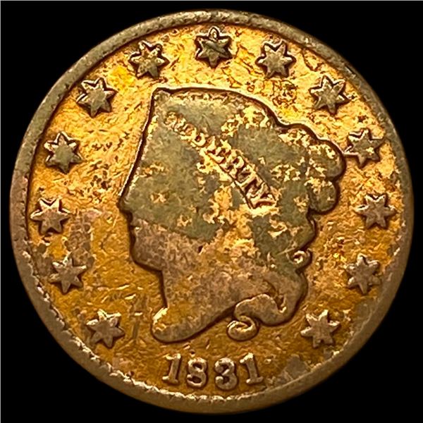 1831 Coronet Head Large Cent HIGH GRADE