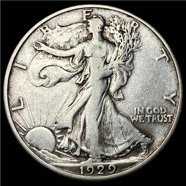 1929-D Silver Walking Liberty Half Dollar  NEARLY UNCIRCULATED