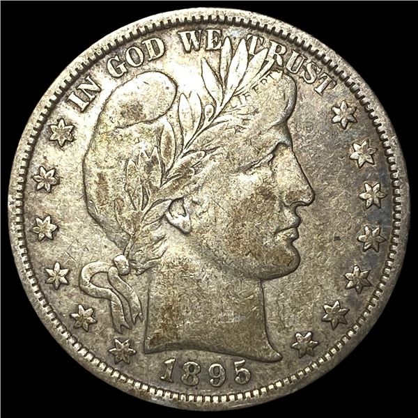 1895 Silver Barber Half Dollar ABOUT  UNCIRCULATED