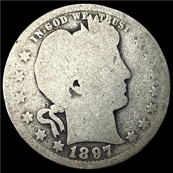 1897 Silver Barber Quarter NICELY CIRCULATED