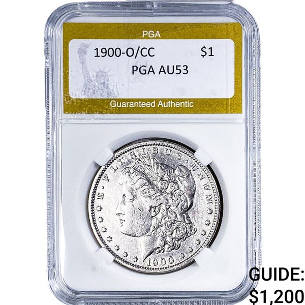 1900-O/CC Morgan Silver Dollar PGA AU53