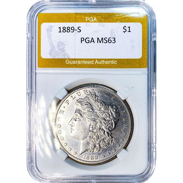 1889-S Morgan Silver Dollar PGA MS63