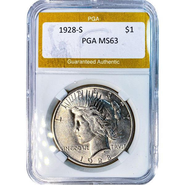 1928-S Morgan Silver Dollar PGA MS63