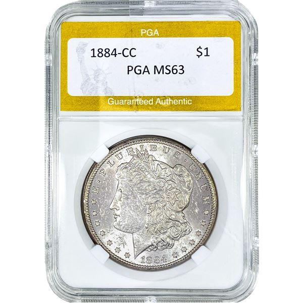 1884-CC Morgan Silver Dollar PGA MS63